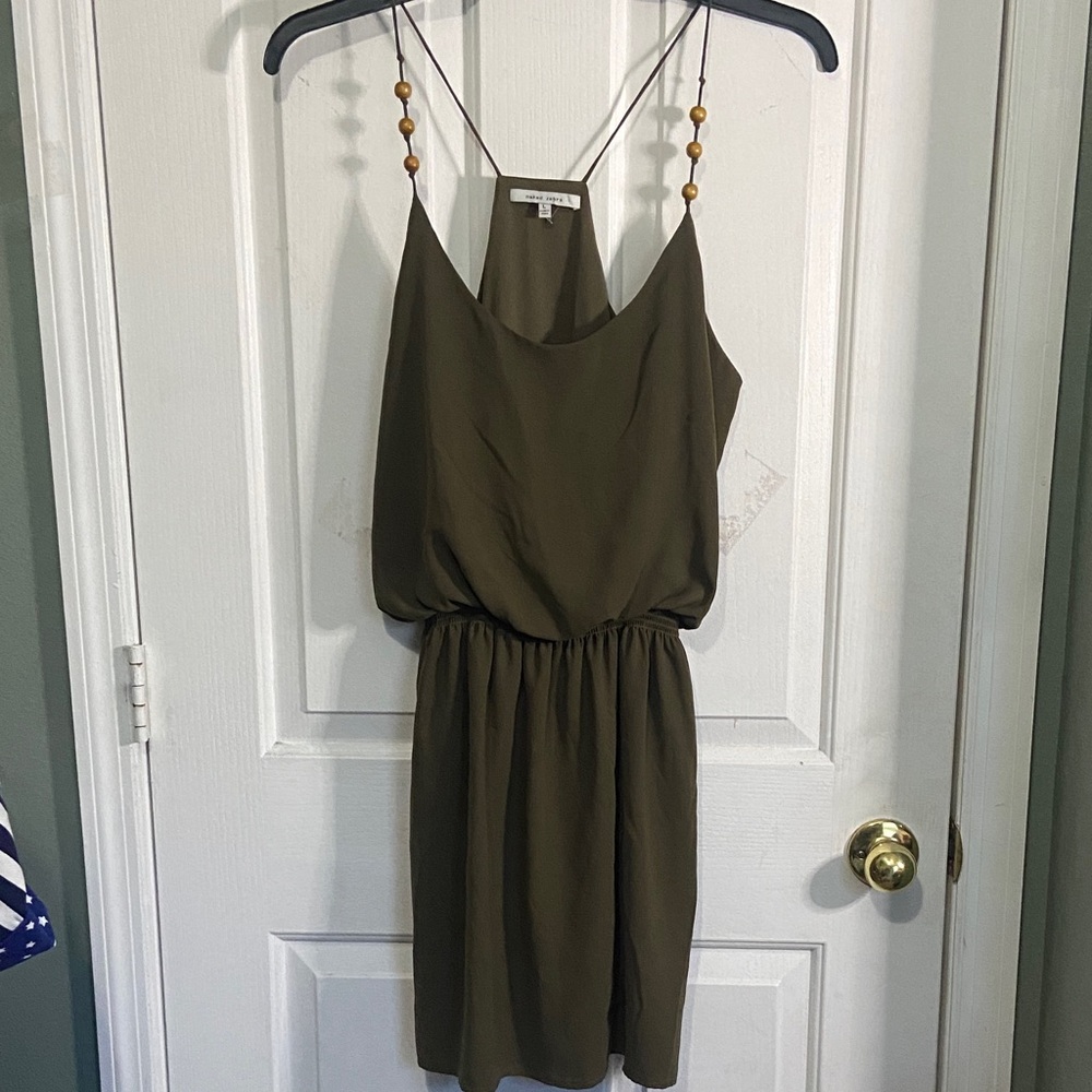 Naked Zebra Khaki Sleeveless Mini Dress